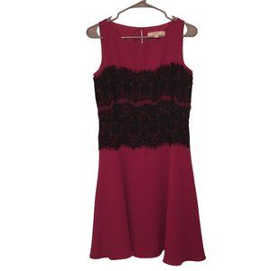 Loft Pink and Black Lace Dress - Worn Once
